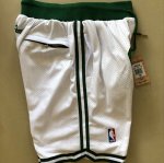 NBA Boston Celtics Just don shorts Blanc